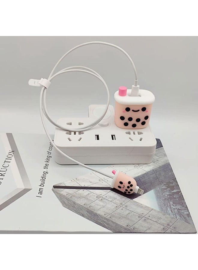 ChicAbode اي فون 20W USB-C محول الطاقة شاحن USB كابل البرق 3d كم واقية ، لطيف سلسلة الكرتون لينة سيليكون شاحن البرق السريع - Image 3